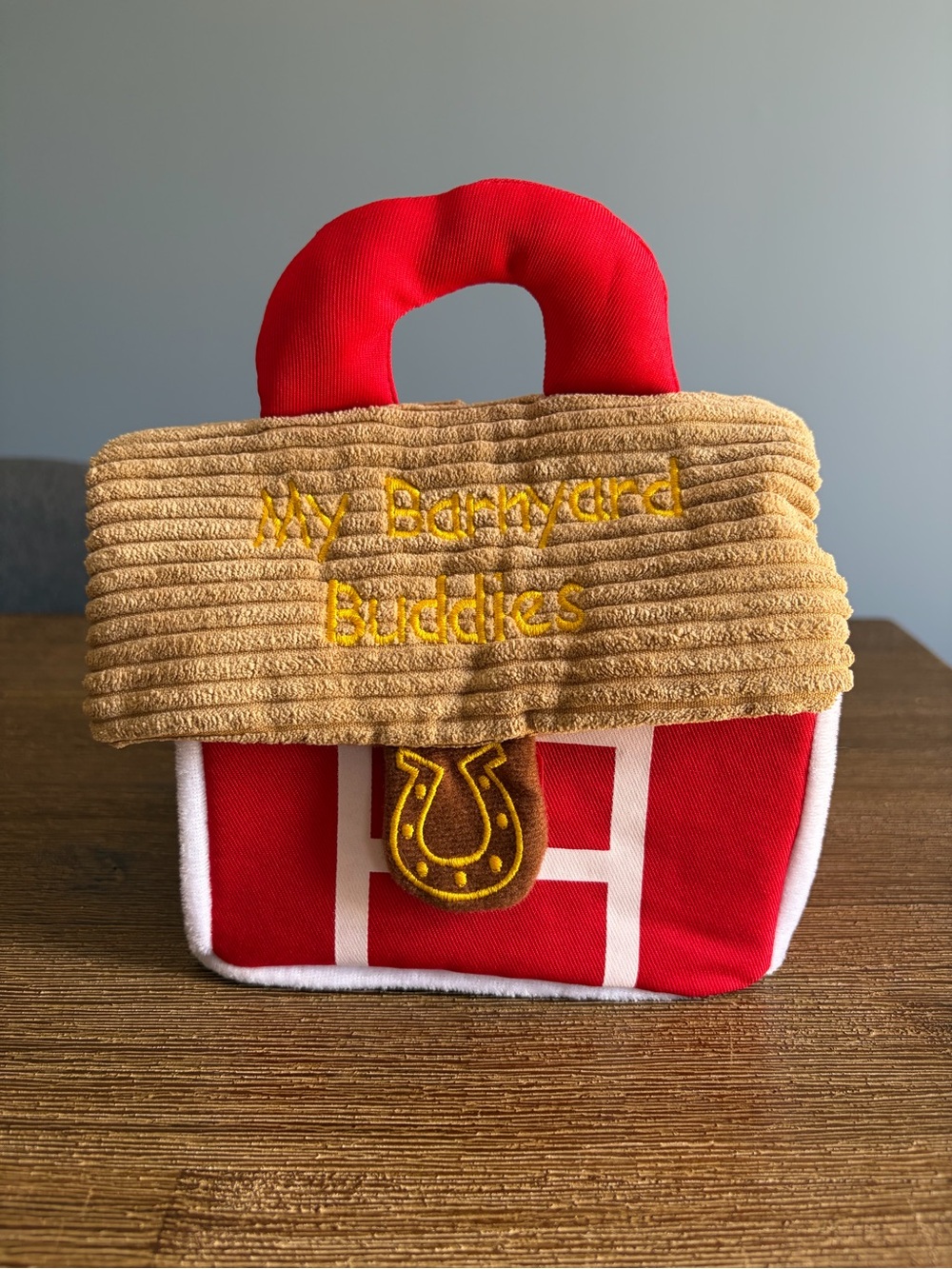 My Barnyard Buddies Red & Tan Plush Toy Barn with sounds - Indigo
